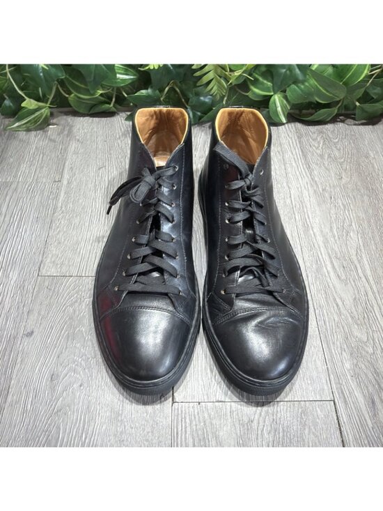 Magnanni Mid Top MACK  Black Leather Sneakers 19389 Men\'s Size 9.5 M main image 9